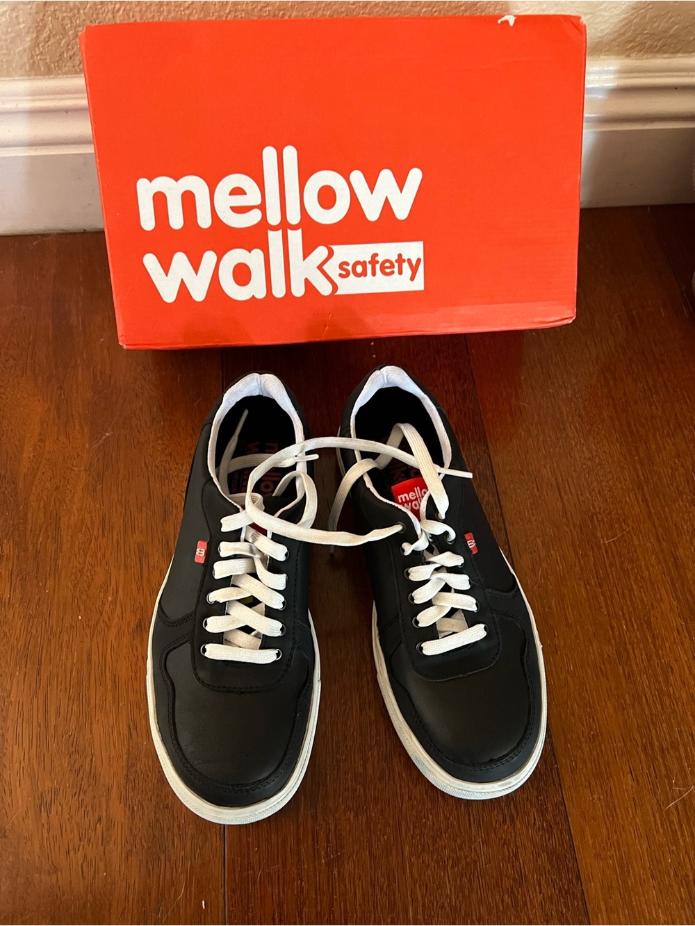 Women’s Black Lace-Up Steel Toe Sneakers